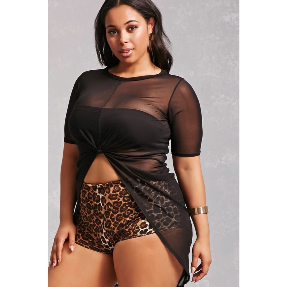 Forever 21 Sheer high-low cover up/top